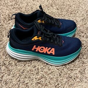 Hoka Blue and Turquoise Running Shoes